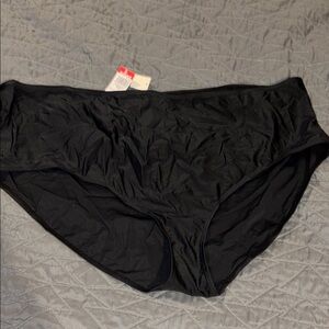 NWT Jaclyn smith Black high waisted Swim Bottoms 26w